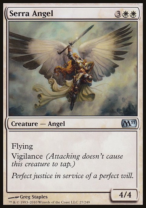 Serra Angel, Magic 2011 #27, Magic: The Gathering card