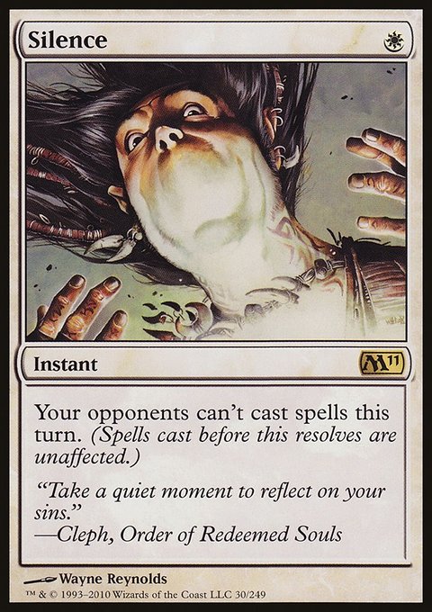 Silence, Magic 2011 #30, Magic: The Gathering card