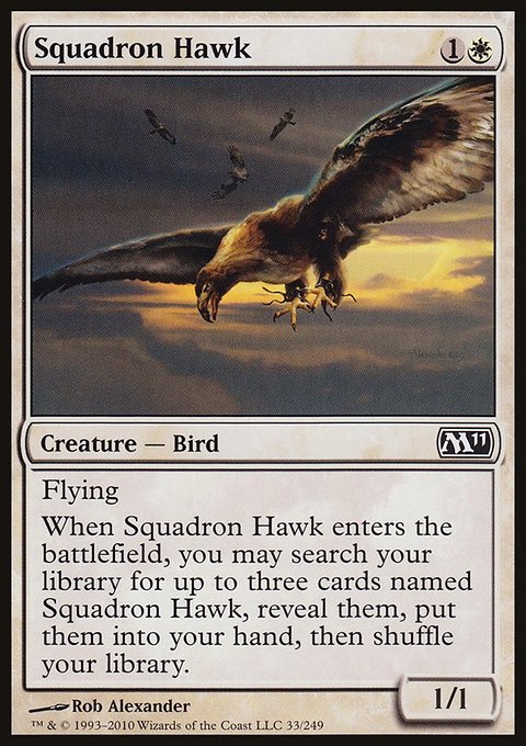 Squadron Hawk, Magic 2011 #33, Magic: The Gathering card