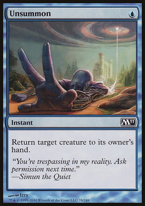 Unsummon, Magic 2011 #78, Magic: The Gathering card