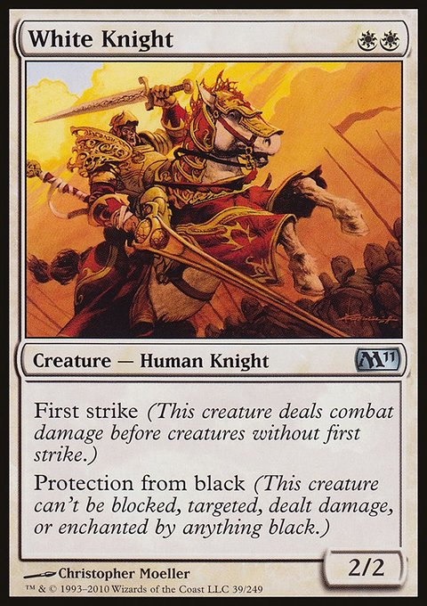 White Knight, Magic 2011 #39, Magic: The Gathering card