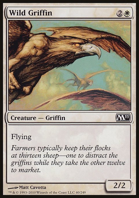 Wild Griffin, Magic 2011 #40, Magic: The Gathering card
