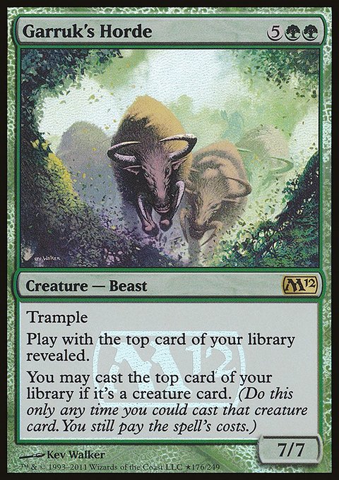 Garruk's Horde, Magic 2012 Promos #176★, Magic: The Gathering card