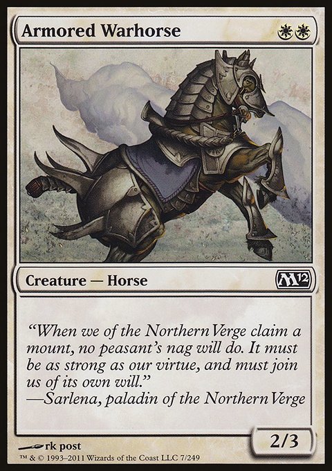 Armored Warhorse, Magic 2012 #7, Magic: The Gathering card