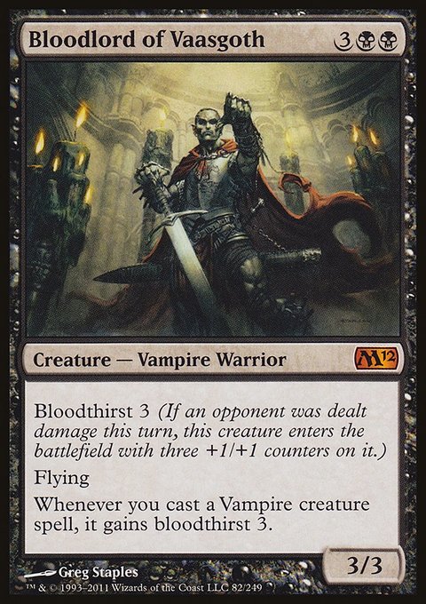 Bloodlord of Vaasgoth, Magic 2012 #82, Magic: The Gathering card