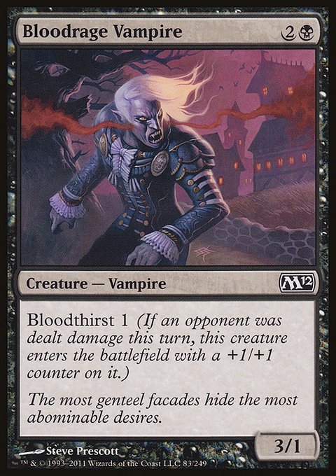Bloodrage Vampire, Magic 2012 #83, Magic: The Gathering card