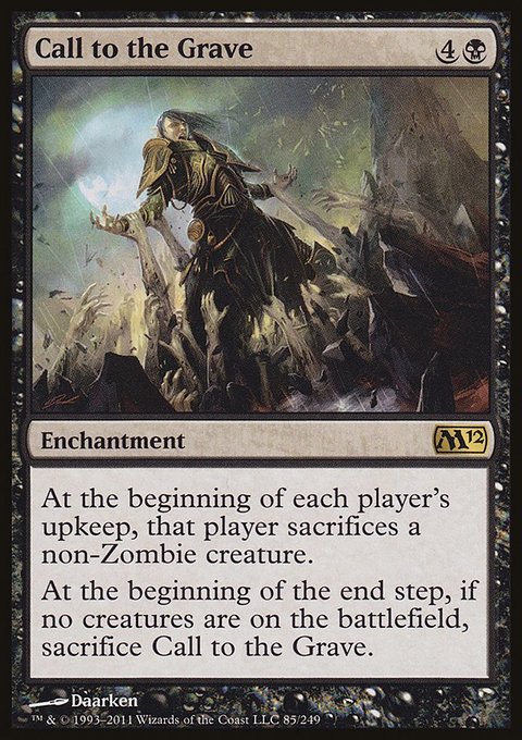 Call to the Grave, Magic 2012 #85, Magic: The Gathering card