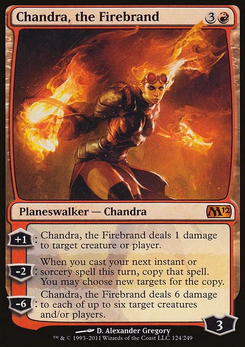 Chandra, the Firebrand, Magic 2012 #124, Magic: The Gathering card