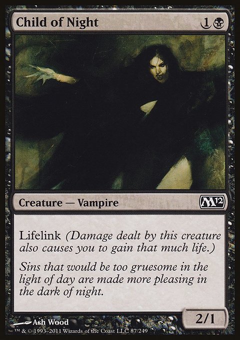 Child of Night, Magic 2012 #87, Magic: The Gathering card