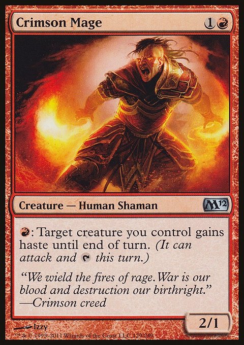 Crimson Mage, Magic 2012 #129, Magic: The Gathering card