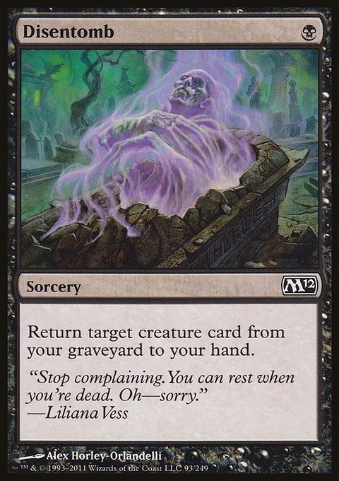 Disentomb, Magic 2012 #93, Magic: The Gathering card
