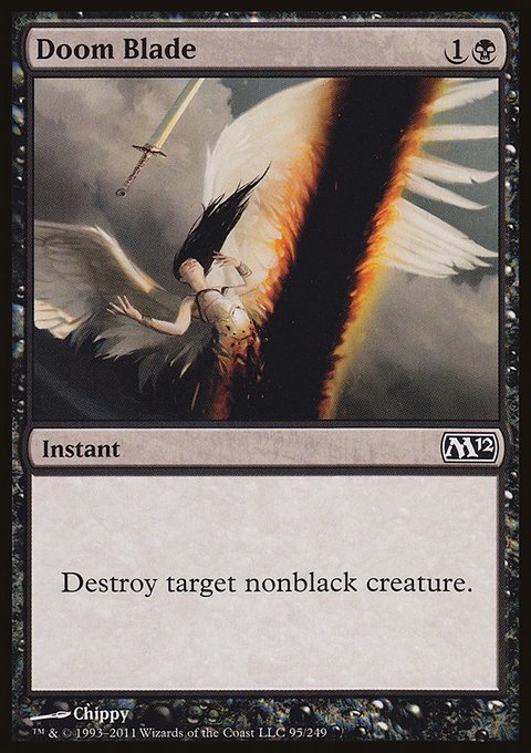 Doom Blade, Magic 2012 #95, Magic: The Gathering card