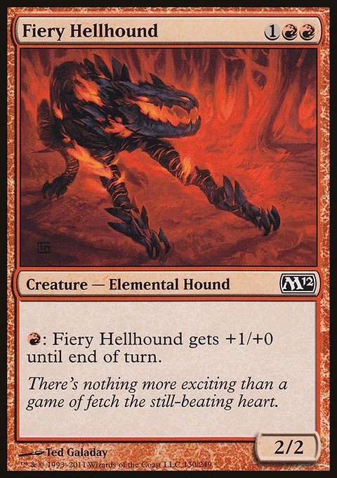 Fiery Hellhound, Magic 2012 #130, Magic: The Gathering card