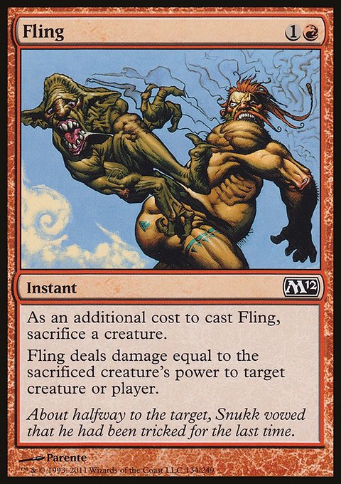 Fling, Magic 2012 #134, Magic: The Gathering card