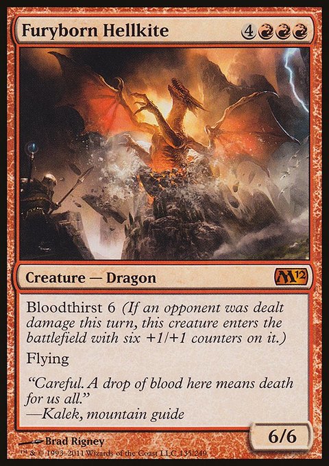 Furyborn Hellkite, Magic 2012 #135, Magic: The Gathering card
