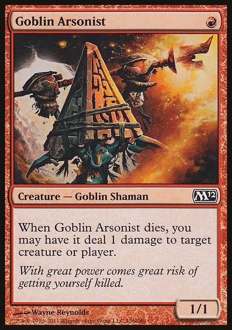Goblin Arsonist, Magic 2012 #136, Magic: The Gathering card