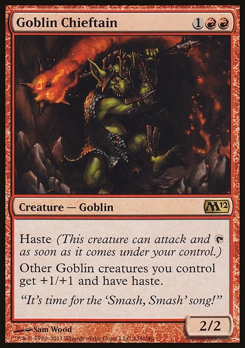 Goblin Chieftain, Magic 2012 #138, Magic: The Gathering card
