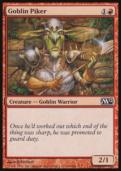 Goblin Piker, Magic 2012 #141, Magic: The Gathering card