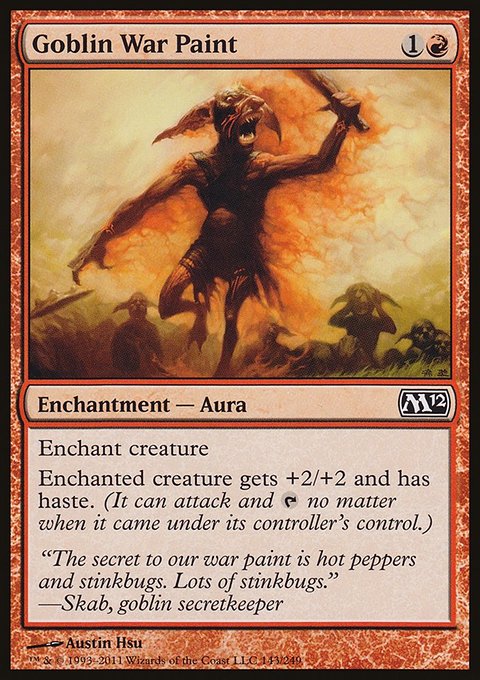 Goblin War Paint, Magic 2012 #143, Magic: The Gathering card