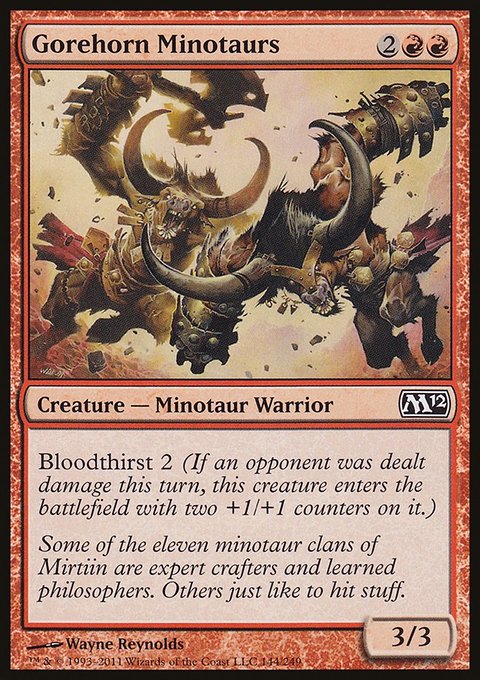 Gorehorn Minotaurs, Magic 2012 #144, Magic: The Gathering card