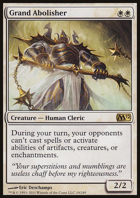 Grand Abolisher, Magic 2012 #19, Magic: The Gathering card