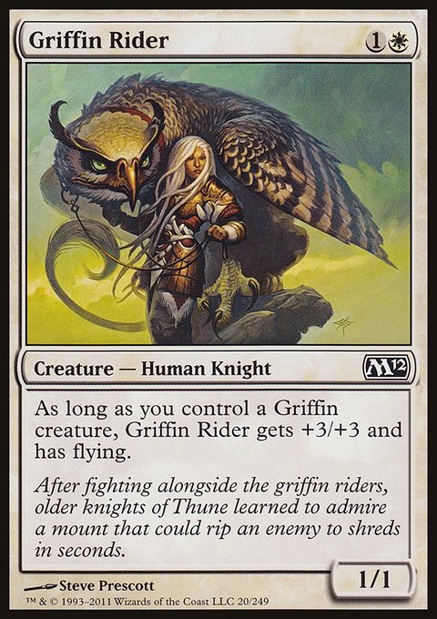 Griffin Rider, Magic 2012 #20, Magic: The Gathering card