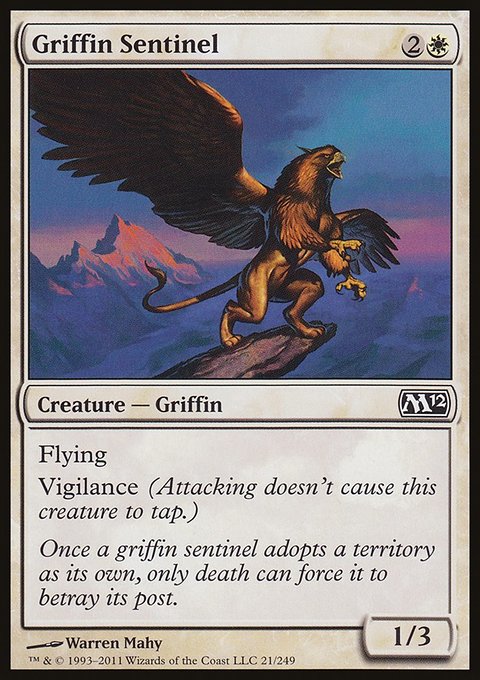 Griffin Sentinel, Magic 2012 #21, Magic: The Gathering card