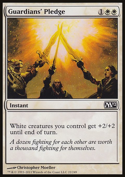 Guardians' Pledge, Magic 2012 #22, Magic: The Gathering card