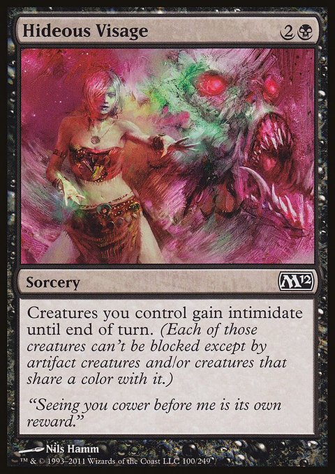 Hideous Visage, Magic 2012 #100, Magic: The Gathering card