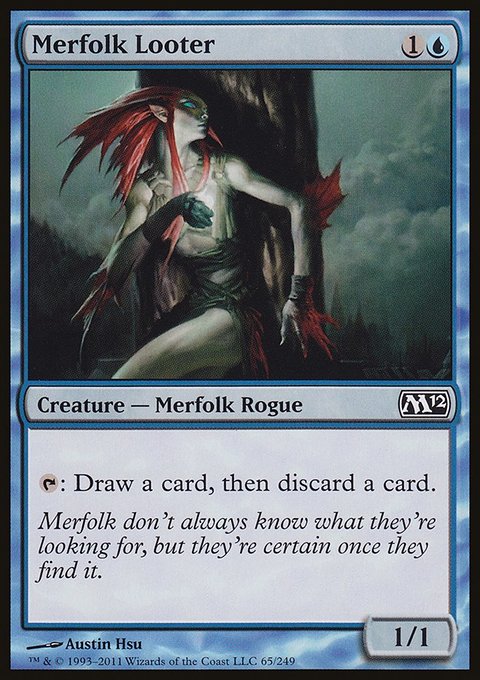 Merfolk Looter, Magic 2012 #65, Magic: The Gathering card