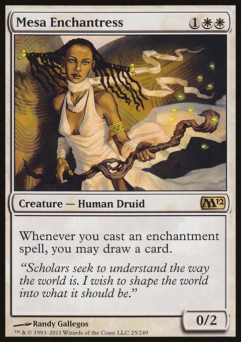 Mesa Enchantress, Magic 2012 #25, Magic: The Gathering card