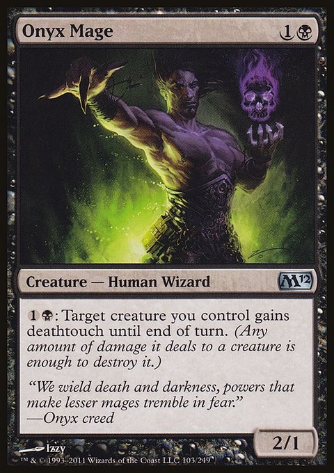 Onyx Mage, Magic 2012 #103, Magic: The Gathering card