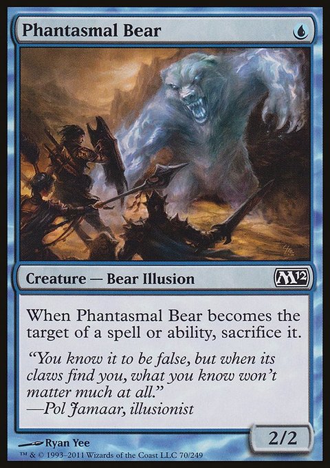 Phantasmal Bear, Magic 2012 #70, Magic: The Gathering card