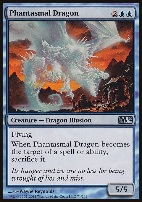 Phantasmal Dragon, Magic 2012 #71, Magic: The Gathering card