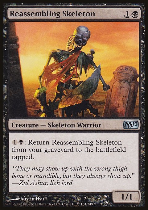 Reassembling Skeleton, Magic 2012 #104, Magic: The Gathering card