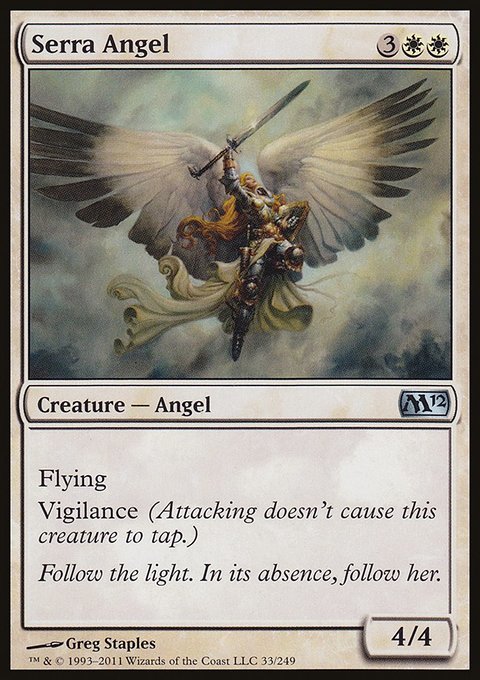 Serra Angel, Magic 2012 #33, Magic: The Gathering card