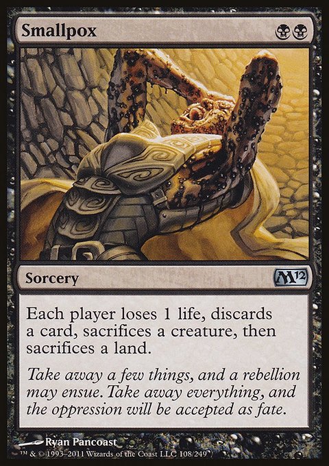 Smallpox, Magic 2012 #108, Magic: The Gathering card