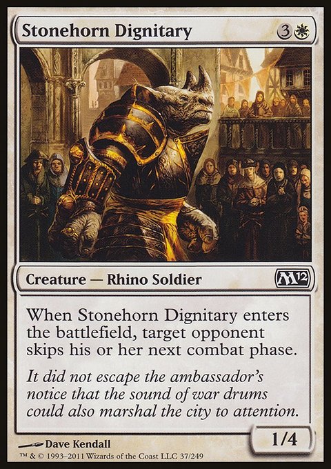 Stonehorn Dignitary, Magic 2012 #37, Magic: The Gathering card