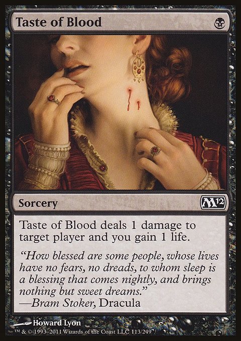 Taste of Blood, Magic 2012 #113, Magic: The Gathering card