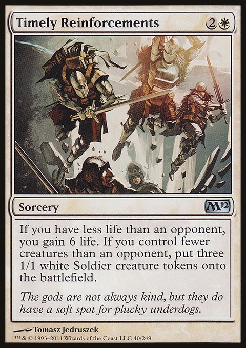 Timely Reinforcements, Magic 2012 #40, Magic: The Gathering card