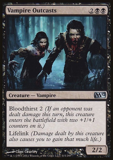 Vampire Outcasts, Magic 2012 #115, Magic: The Gathering card