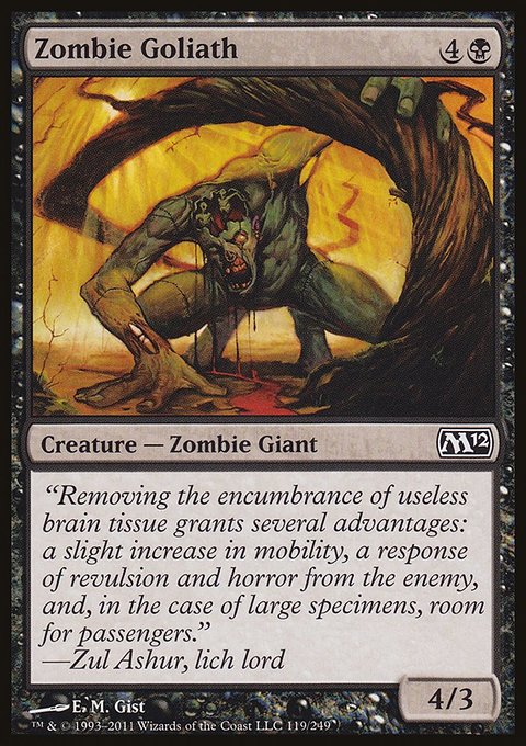 Zombie Goliath, Magic 2012 #119, Magic: The Gathering card