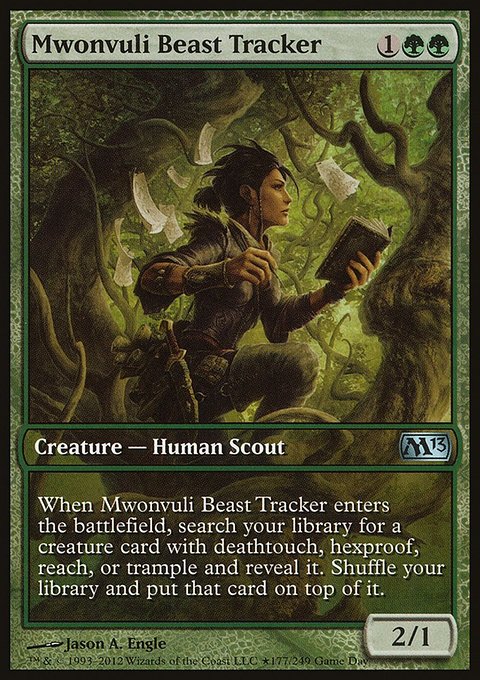Mwonvuli Beast Tracker, Magic 2013 Promos #177★, Magic: The Gathering card