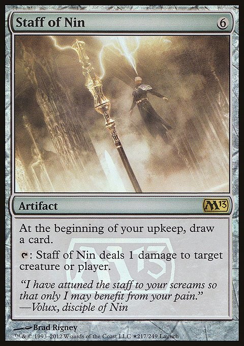 Staff of Nin, Magic 2013 Promos #217★, Magic: The Gathering card