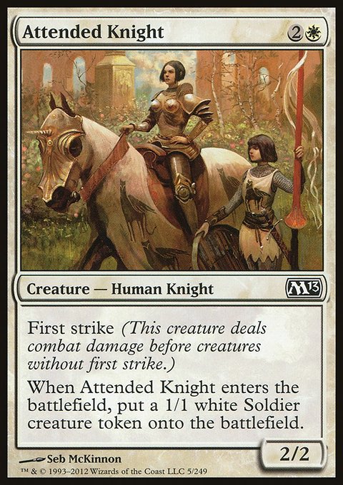 Attended Knight, Magic 2013 #5, Magic: The Gathering card
