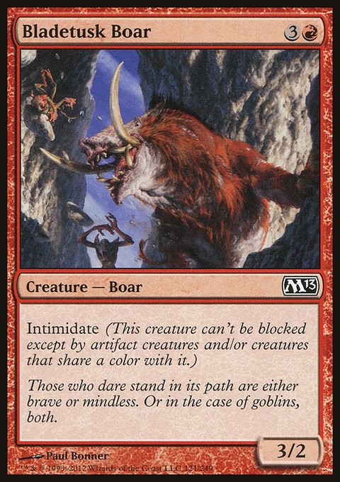 Bladetusk Boar, Magic 2013 #121, Magic: The Gathering card