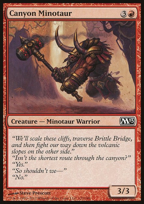 Canyon Minotaur, Magic 2013 #122, Magic: The Gathering card
