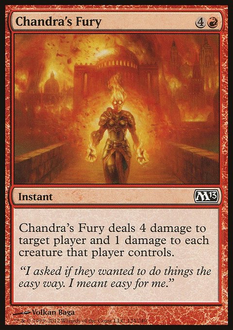 Chandra's Fury, Magic 2013 #124, Magic: The Gathering card