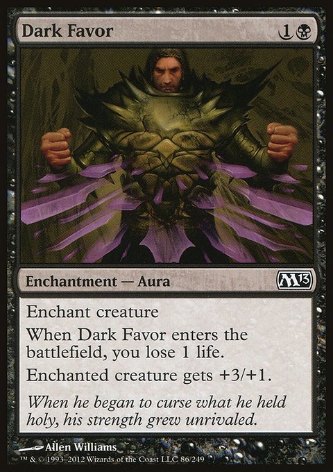 Dark Favor, Magic 2013 #86, Magic: The Gathering card