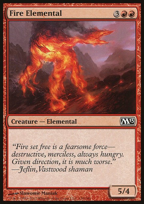 Fire Elemental, Magic 2013 #130, Magic: The Gathering card
